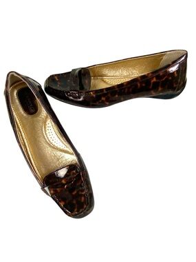 Sperry Wellfleet Tortoiseshell Patent Loafers Size 10M